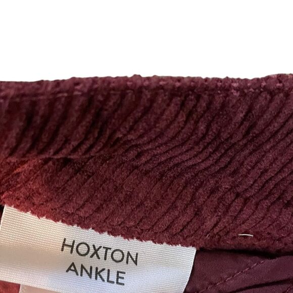 PAIGE Hoxton Ankle Corduroy Pants Burgundy / Maroon Size 28 - Picture 6 of 8